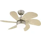 Westinghouse Turbo Swirl Deckenventilator 50W (Ø x H) 76cm x 38cm Titan mit Beleuchtung, Winterbetr