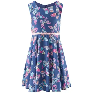 happy girls Kleid aus Viskose mit rückseitigem Reißverschluss, Blau, 116