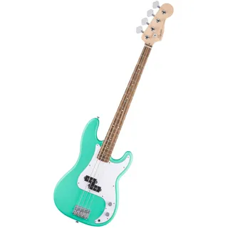 Squier by Fender Debut Collection Precision Bass, Laurel-Griffbrett, Weißes Schlagbrett, Seafoam Green