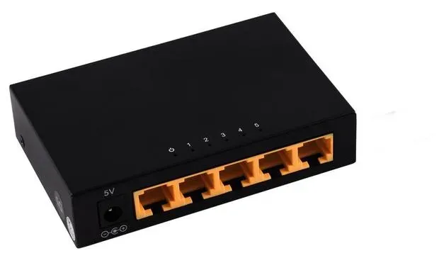 Netzwerk-Switch 5-Port, Store-and-Forward, Auto-MDI/MDIX, 5V - Auswahl: 1Gbit/s - Gehäuse: Vollmetall