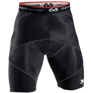 McDavid Herren Hüft-Spica-Stabilisierung, Schwarz, XL Kompressions Shorts Kreuz