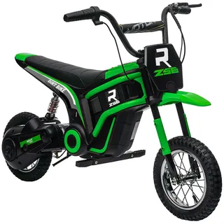 Homcom Kinder Elektro Motorrad, 12V Kindermotorrad mit Hupe, Leuchte, Grün