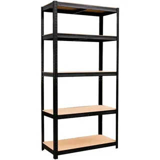 Xora Schwerlastregal, Natur, Schwarz, Metall, Holzwerkstoff, 75x175x30 cm, Freizeit, Heimwerken, Werkstatt, Schwerlastregale