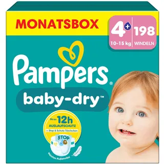 Pampers Baby-Dry Gr. 4+ (10-15 kg) 198 St.