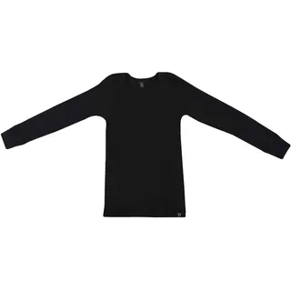 Dilling Merino Langarmshirt Kinder - Bio Thermounterwäsche Schwarz 110-116 - 110-116