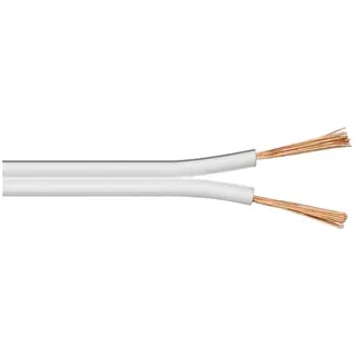goobay Lautsprecherkabel 25m Rolle  2x 2,5mm² weiß (15116)