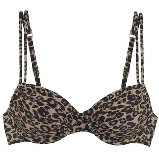 VIVANCE Bügel-Bikini-Top Damen schwarz nougat bedruckt Gr.42 Cup E