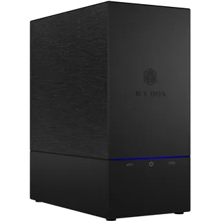 Icy Box IB-RD3621-C31 Externes 2-Bay-RAID-Gehäuse für 2x 2,5-Zoll- oder 3,5-Zoll-SATA-Laufwerke 2,5 3,5