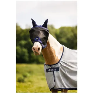 Bucas Buzz-Off Pro Fliegenmaske S Navy/Gold/Schwarz