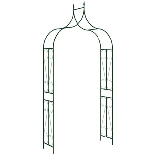 vidaXL Rosenbogen Dunkelgrün 120x38x258 cm Eisen