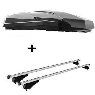 DACHBOX STRIKE440L+Relingträger Tiger XL für für BMW 5er F11 Touring ab 13