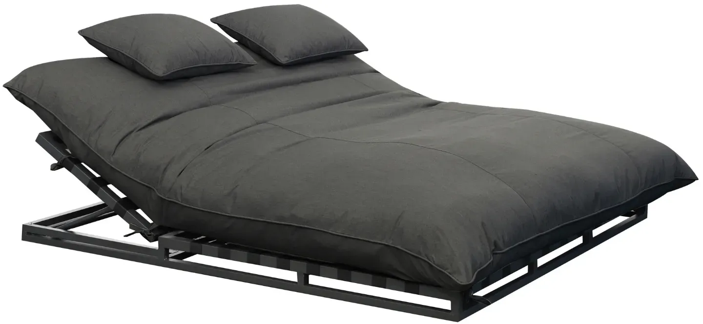 CLEMENTO Bona Doppel Loungeliege Aluminium Createxx - Anthrazite