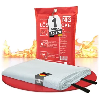 NTG Löschdecke nach DIN EN 1869, 100 x 100 cm, auch für Fettbrände, im Poly-Bag