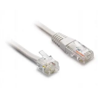 Metronic Verbindungskabel (RJ-45 auf RJ-11, 3 m, weiß