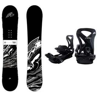 F2 Set Snowboard Blackdeck Schwarz 147cm + Sonic Pro Bindung M