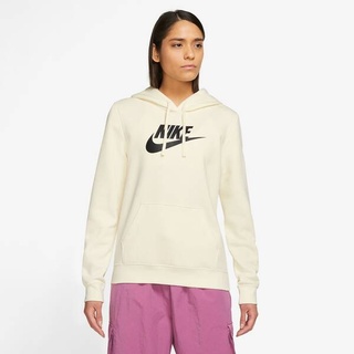 Nike Damen Kapuzensweat W NSW CLUB FLC GX STD PO, COCONUT MILK/BLACK, M