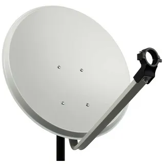 PremiumX PXA80 Satellitenschüssel 80cm Aluminium Hellgrau Satelliten-Antenne SAT Offset Spiegel