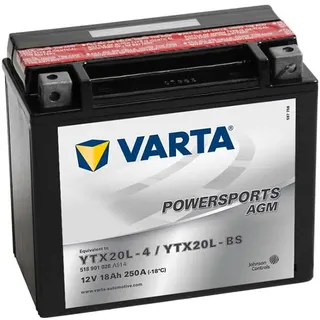 Varta 12V 18Ah AGM YTX20L-4 | YTX20L-BS Motorradbatterie