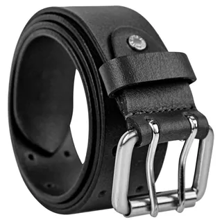 Lois - Gürtel aus echtem Leder. Doppelte Stift-Schnalle. Bequem, flexibel und dauerhaft. Geschenkkarton. Für Jeans. Qualitätsdesign und Marke. Breite 40 mm. 501002, Color Schwarz - 105