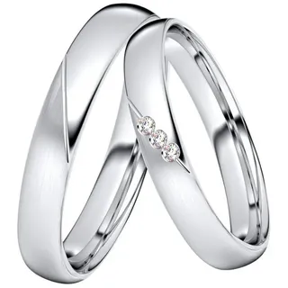 DOOSTI Trauring »Schmuck Geschenk Silber 925 Trauring Ehering Partnerring LIEBE« wahlweise mit oder ohne Zirkonia, 82054510-66 silberfarben ohne Zirkonia
