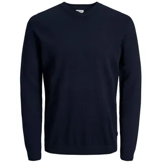 JACK & JONES Basic Knit Pullover Mit V-ausschnitt NavyBlazer / Navy S