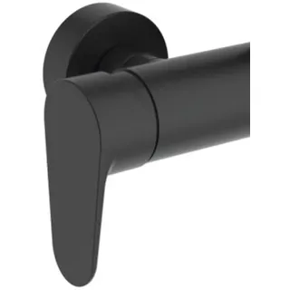 Ideal Standard Alu+ Duschsystem mit Brausearmatur, FirmaFlow-Kartusche, 2 Ablagen, Silk Black