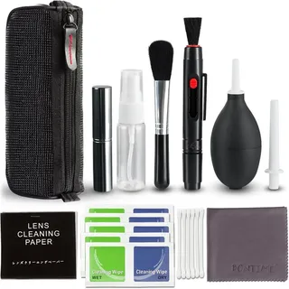gistuch Professionelles Kamera-Reinigungsset Objektiv-Reinigungsset mit Luftgebläse, Reinigungsbürste, Objektiv-Reinigungsstift, wiederverwendbare leere Sprühflasche,