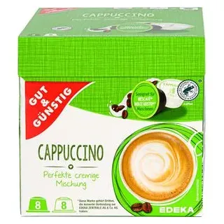 Gut und günstig GutundGünstig Kaffeekapseln »Cappuccino« 16 Stück braun