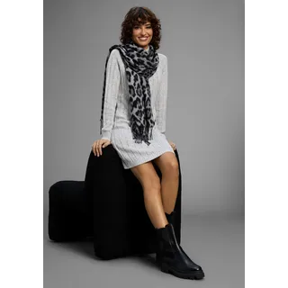 LAURA SCOTT Modeschal im trendigen Leopard-Design mit Fransen - NEW