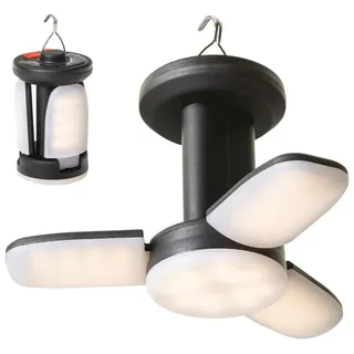 Skandika Campinglampe Kvitnes | LED-Lampe mit 6 Leuchtmodi, | Powerbankfunktion, schwarz No Size