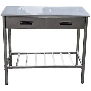 Westerholt Arbeitstisch aus Edelstahl, Outdoorküche, Beistelltisch, Filitiertisch, Zerlegetisch