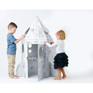 Tektorado Rakete aus Pappe zum Zusammenbauen und Ausmalen