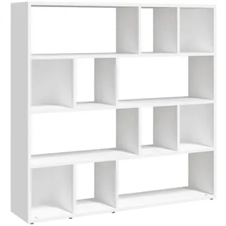 vidaXL Bücherregal/Raumteiler Weiß 105x24x102 cm