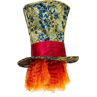 Widmann MILANO Party Fashion 74990 - Zylinder verrückter Hutmacher, Märchen, Hut, Kopfbedeckung, Accessoire