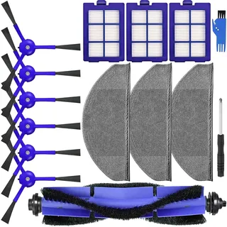 EATBALE X8 Ersatzteile Zubehör Set für Eufy RoboVac X8 Serie Hybrid Saugroboter Ersatz Zubehör Kit, 1 Hauptrollbürste, 3 HEPA Filters, 6 Seitenbürsten, 4 Mikrofasermopptuch (13 Stück)