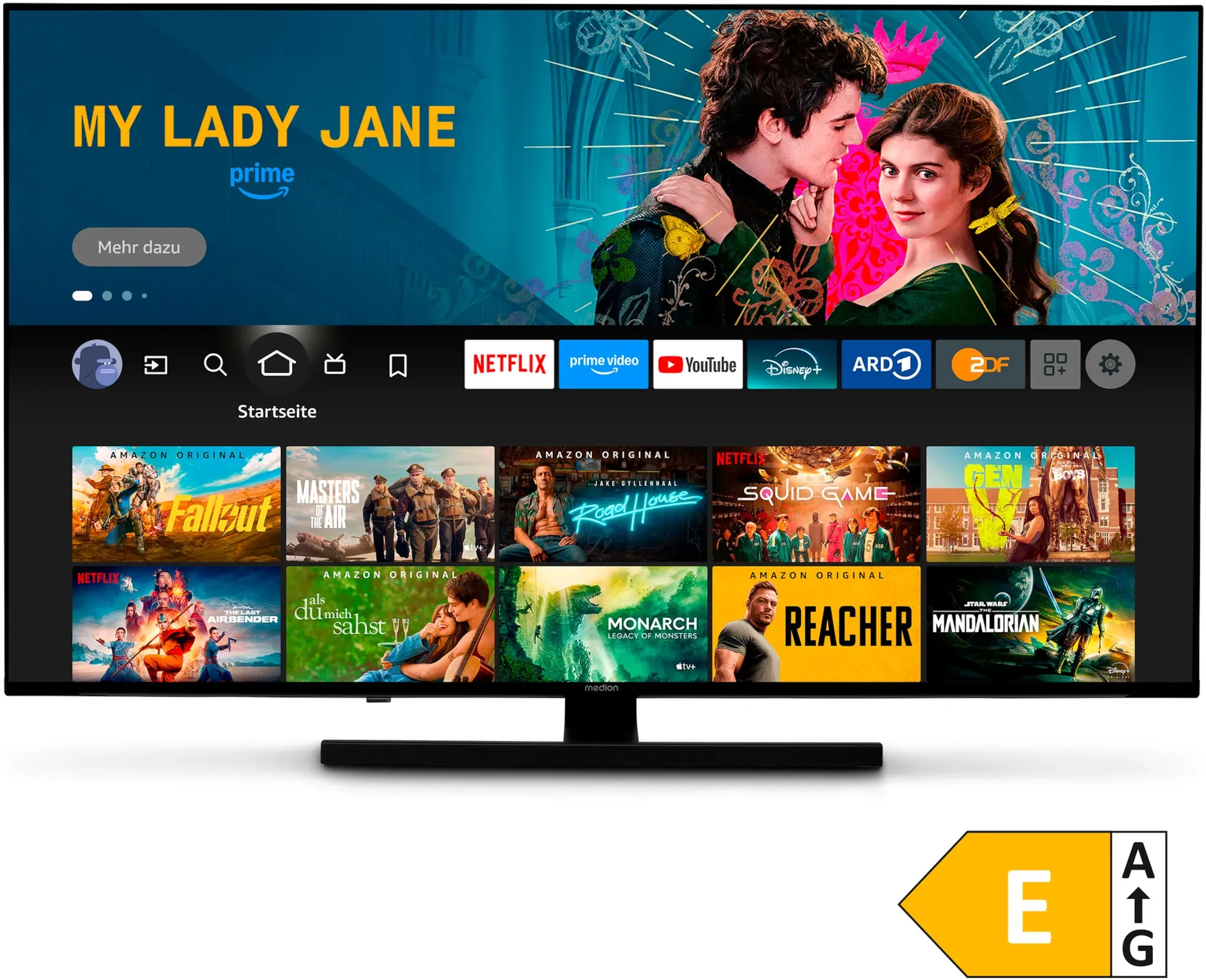 MEDION LIFE MD 850800 QLED Fire TV, 125,7 cm (50'') Ultra HD Display, HDR, Dolby Vision®, MEMC, Netflix, Amazon Prime Video, Bluetooth®, DTS X, DTS Virtual X, Dolby Atmos®, HD Triple Tuner, CI+ Schnittstelle