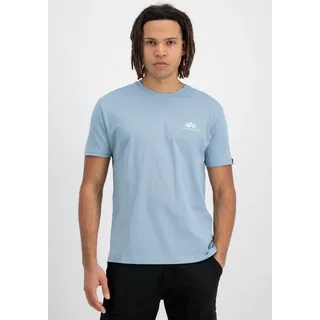 Alpha Industries Basic T Small Logo T-Shirt für Herren Greyblue