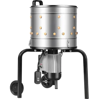 Vevor Geflügelrupfmaschine, 400-mm-Trommel, 500 W, 230 U/min, elektrische Rupfmaschine mit 114 weichen Fingern & Transporträdern, Federentferner aus Edelstahl zur Verarbeitung von 1–2 Hühnern