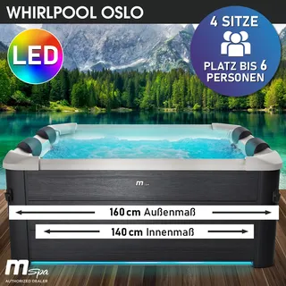 BRAST Mspa Whirlpool OSLO Maxi Set 6 Personen mit LED