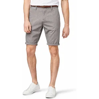 TOM TAILOR Herren Struktur Chino Hose aus Baumwolle Shorts 30