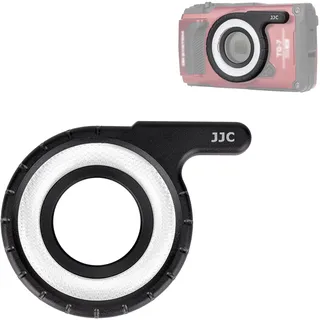 JJC Makro LED Lichtleitring für Olympus Tough TG-7 TG-6 TG-5 TG-4 TG-3 TG-2 TG-1 TG7 TG6 TG5 Kameras, TG Serie Kamera Dedizierte LED Lichtleiteraufsatz Ring Beleuchtung Makro Fotografie Zubehör