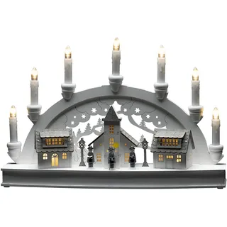 Konstsmide LED-Holzsilhouette Häuser 10 Dioden 10 x 43 x 28 cm