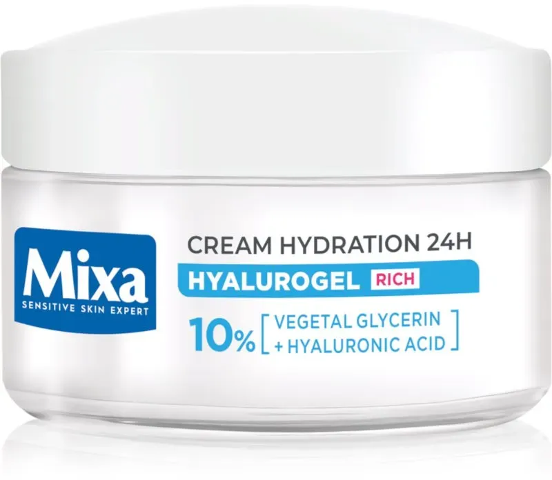Mixa Hyalurogel Rich feuchtigkeitsspendende Gesichtscreme mit Hyaluronsäure 50 ml