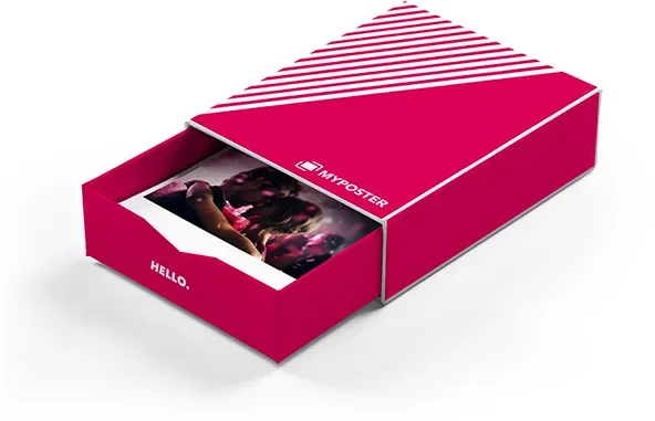 Bilderbox mit 10 Fotos im Design "Hello Pink"