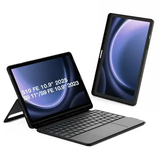 Inateck Hülle mit Tastatur für Samsung Galaxy Tab S10 FE/S9 FE/S9,Tastatur für Tablet Hoch-/Querformat Ständer,Abnehmbar, mit Touchpad,QWERTZ, AceTouch N0064