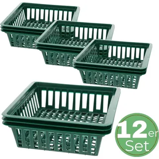 GarPet 12x Pflanzkörbe für Blumenzwiebeln Pflanzkorb Blumenzwiebeln Pflanzkörbe für Tulpen Zwiebelpflanzschale Herbstpflanzung Blumenzwiebelschale 28x26