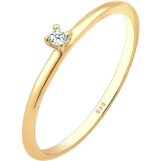 Elli DIAMONDS Verlobung Solitär Diamant (0.015 ct.) 585 Gelbgold 58 Damen