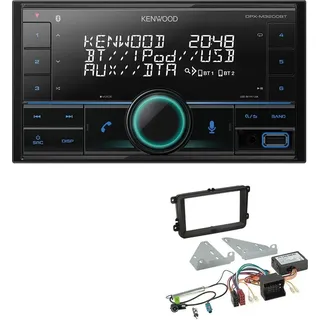 Kenwood DPX-M3200BT 2-DIN Digital Media Receiver Autoradio mit Bluetooth USB kompatibel mit Amazon Alexa Control  passend für Volkswagen VW Caddy ...