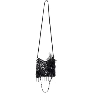 Boland Schwarze 20er Jahre, Pailletten, Handtasche - OS schwarz,