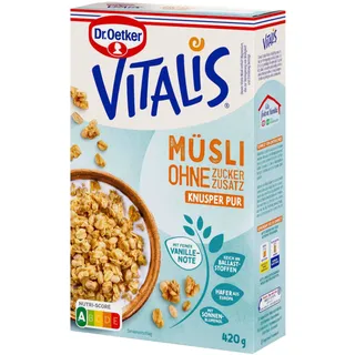 Dr. Oetker Vitalis Knusper-Müsli ohne Zuckerzusatz 420g Packung